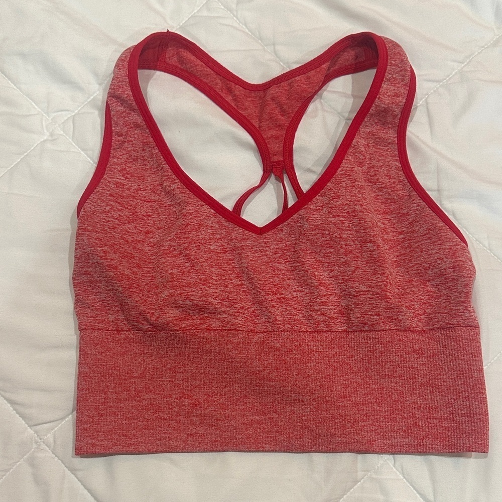 NWOT PINK Victoria's Secret Heathered Red Sports Bra size M